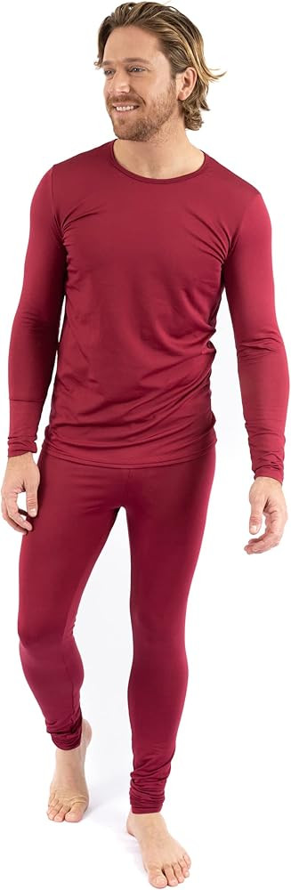 Leveret Boys Girls Kids Two Piece Thermal Pajamas Solid Colors (Size 2-14 Years) | Amazon (US)