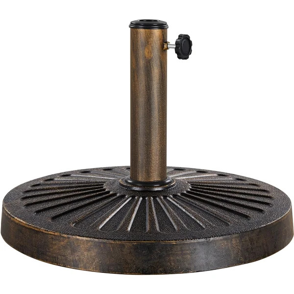 SmileMart 30 lbs Bronze Round Iron Patio Umbrella Base | Walmart (US)