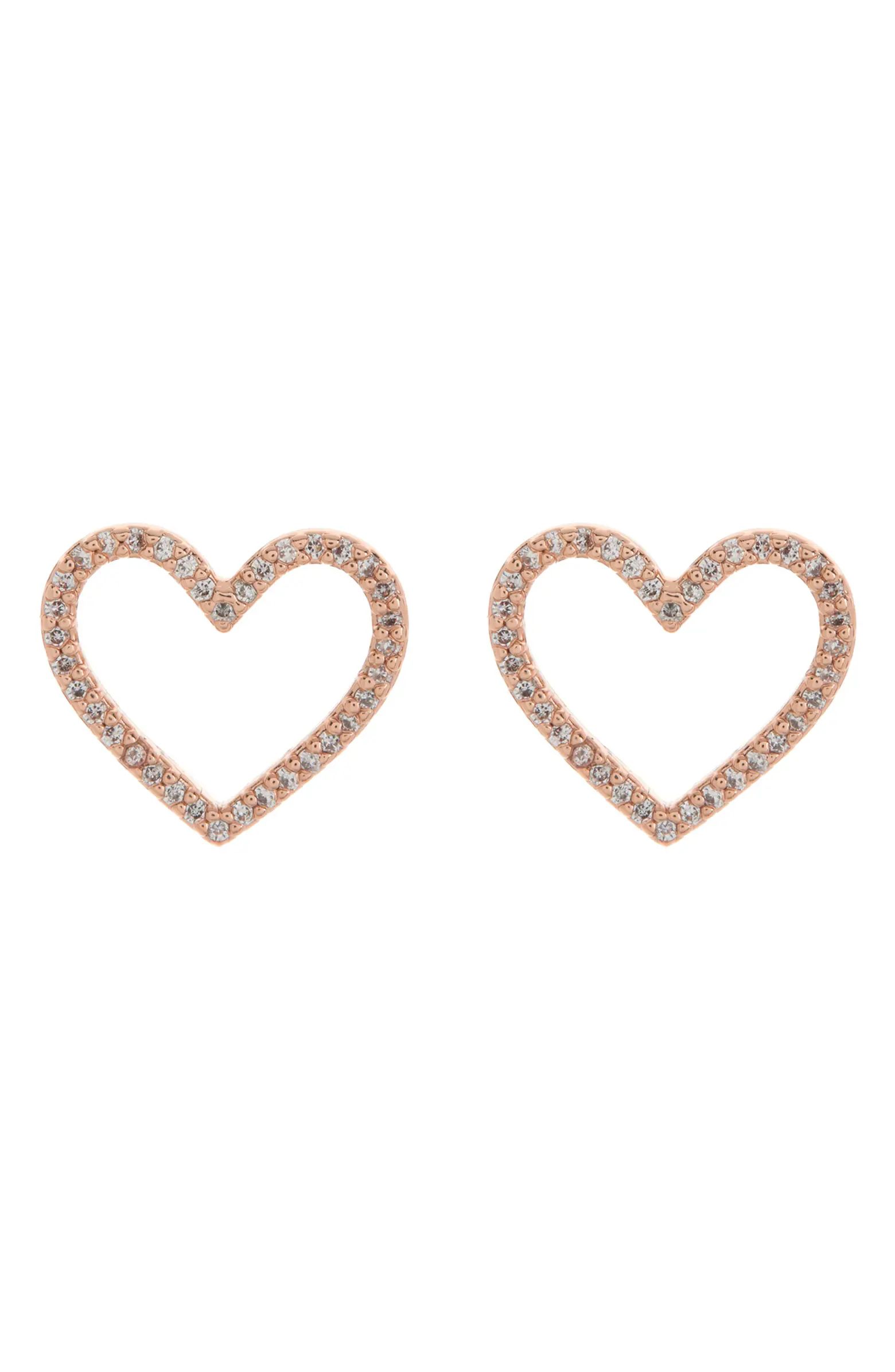 kate spade new york pavé heart stud earrings | Nordstromrack | Nordstrom Rack