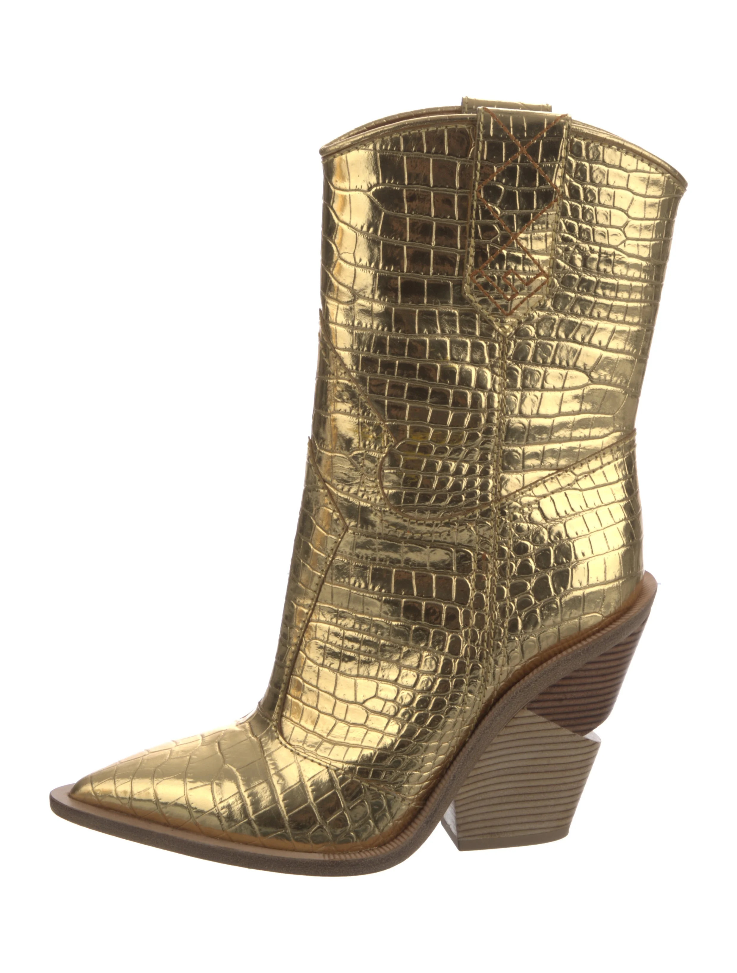 Leather Animal Print Western Boots | The RealReal