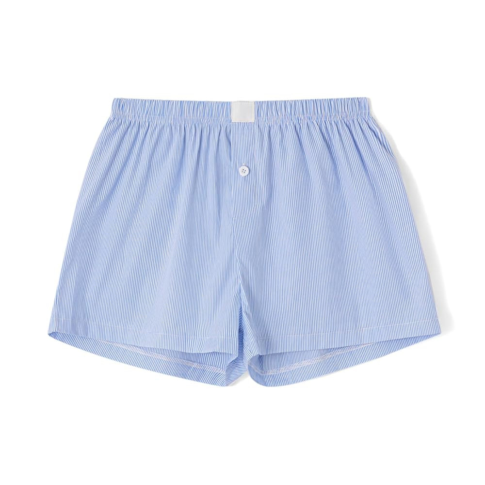 Women Gingham Boxer Shorts Y2k Cute Stripes Plaid Button Elastic Waist Lounge Boxers | Amazon (US)