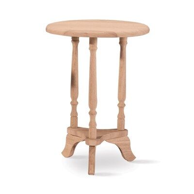 International Concepts 23-in H x 16-in W Natural Indoor Round Wood Plant Stand | Lowe's