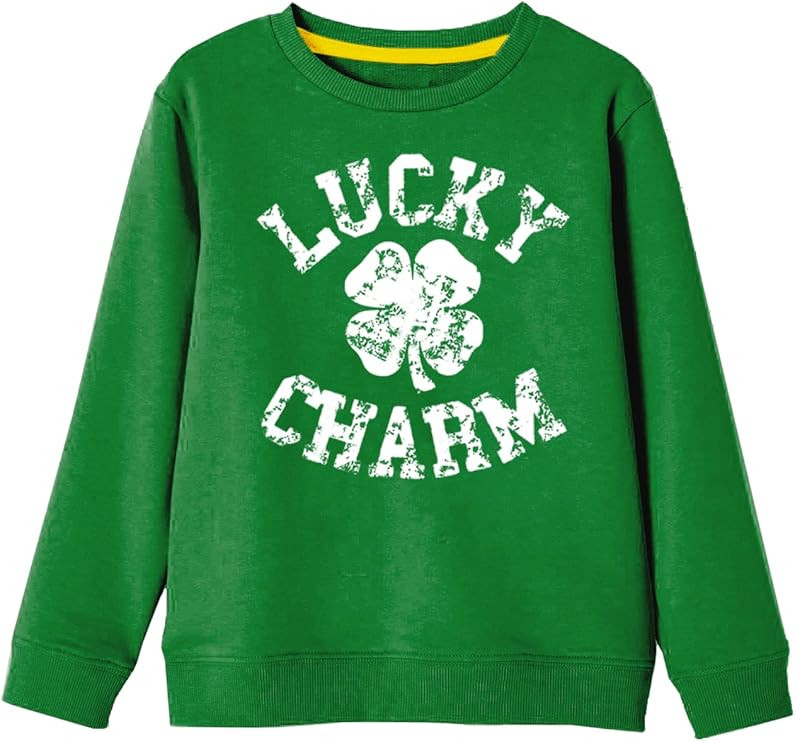 Remimi Unisex Kids St. Patrick's Day Sweatshirt Long Sleeve Mardi Gras Pullover Tops 3-14 Years | Amazon (US)
