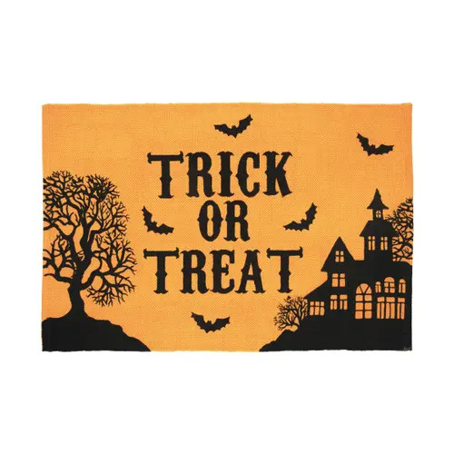 Gallerie II 2'0" x 3'0" Halloween Haunted House "Trick or Treat" Premium Indoor Rug in Orange at Nordstrom, Size Medium | Nordstrom