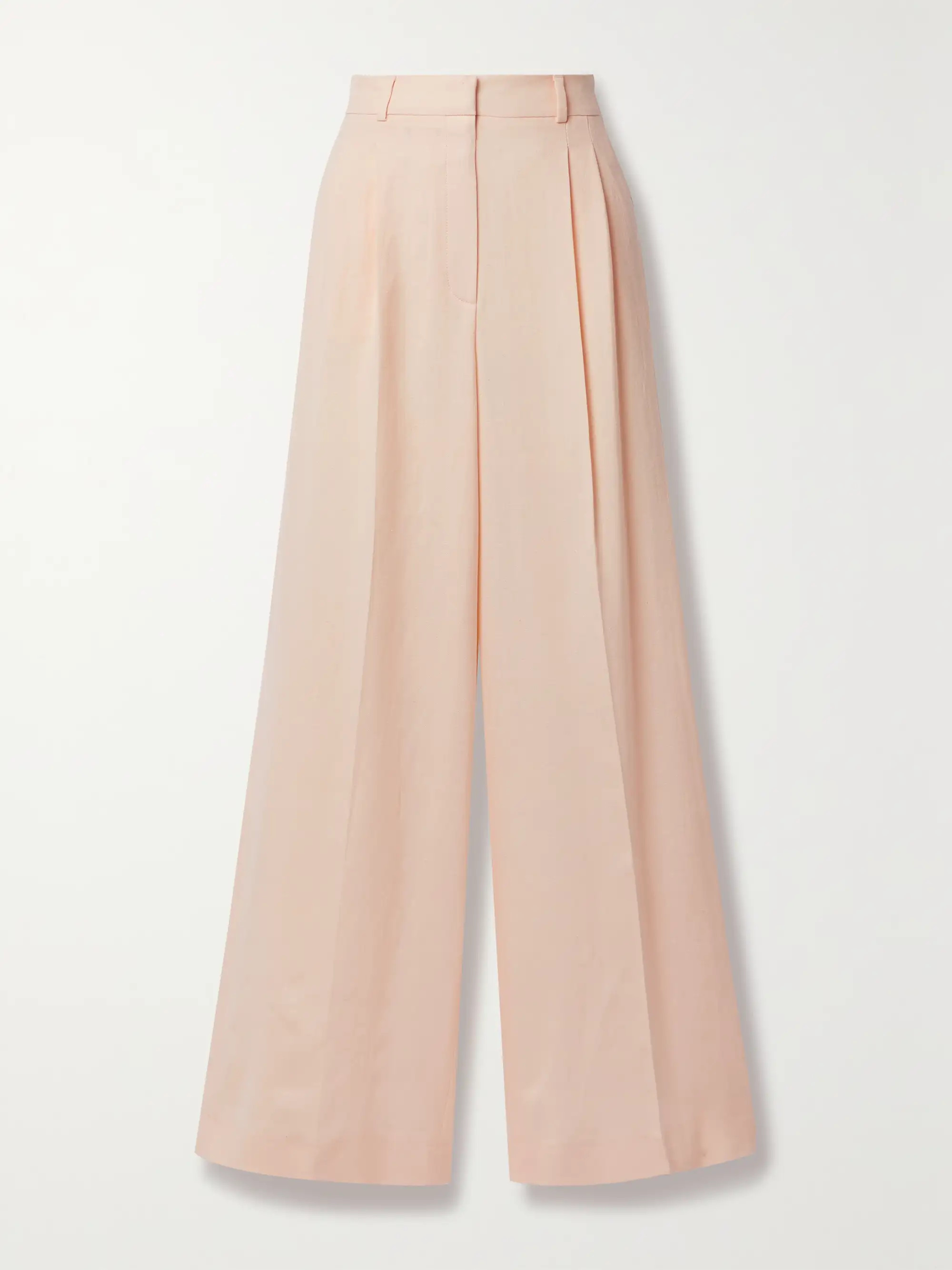 Nyack pleated linen and wool-blend wide-leg pants | NET-A-PORTER (US)
