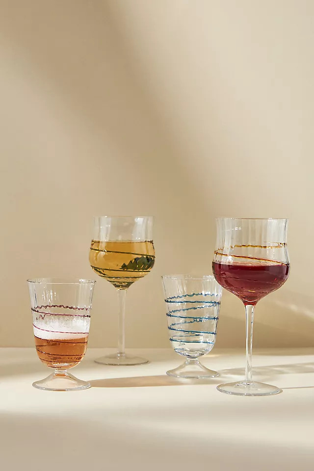 Camille Wine Glasses, Set of 4 | Anthropologie (US)