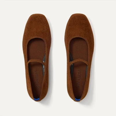 The Max Square Mary Jane - ReVelvet™ Russet | Rothy's