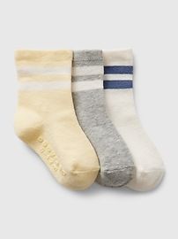 Baby First Favorites Stripe Crew Socks (3-Pack) | Gap (US)