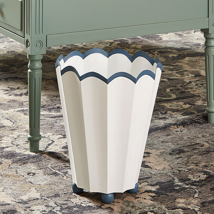 Annabelle Scalloped Waste Basket | Ballard Designs, Inc.