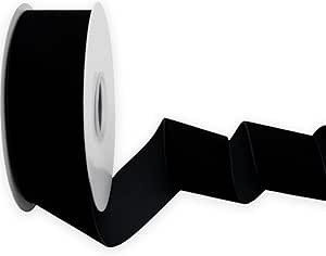 XMRIBBON Black Velvet Ribbon Single Sided,2 Inch by 10 Yards Spool | Amazon (US)