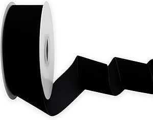 XMRIBBON Black Velvet Ribbon Single Sided,2 Inch by 10 Yards Spool | Amazon (US)