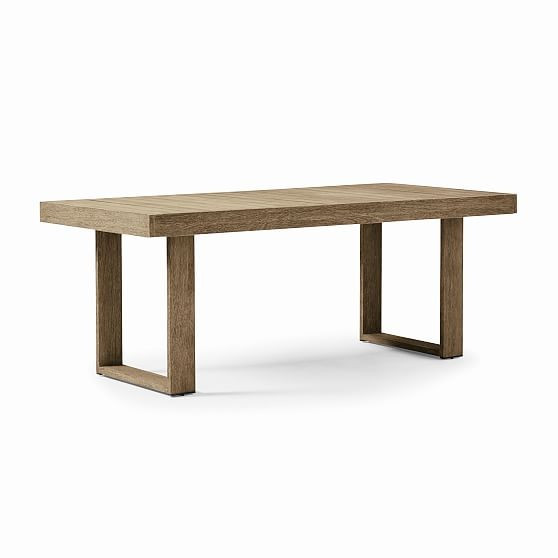 Portside Outdoor 76.5"" Dining Table, Driftwood | West Elm (US)