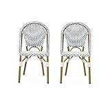 Christopher Knight Home 313252 Philomena Outdoor French Bistro Chair (Set of 2), Blue + White + B... | Amazon (US)