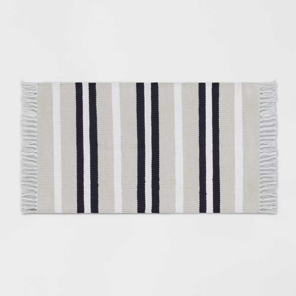 1'8""X2'10"" Stripe Woven Accent Rug Gray - Room Essentials | Target