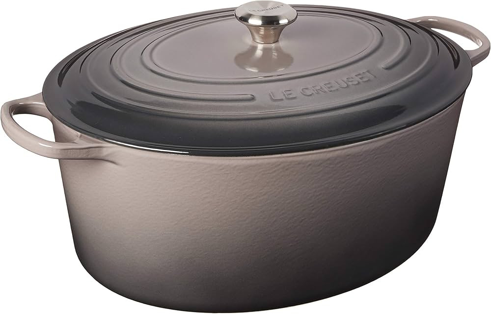 Le Creuset Enameled Cast Iron Signature Oval Dutch Oven, 15.5 qt., Oyster | Amazon (US)