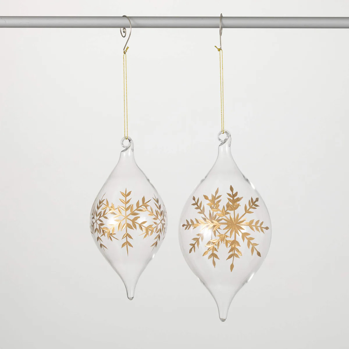 Gold Snowflake Onion Ornaments | Sullivans Home Decor