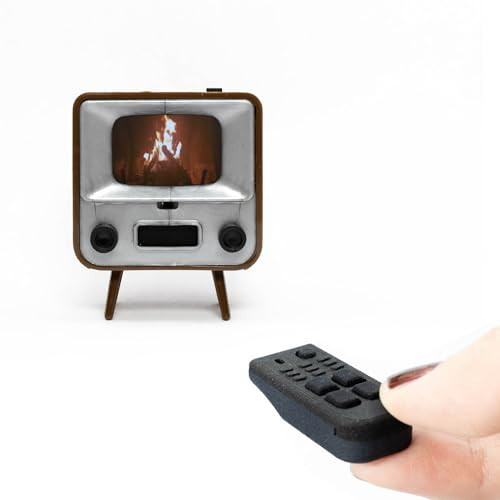 TinyCircuits TinyTV 2 Portable Retro Mini TV – 1.14″ IPS Screen, Preloaded & Uploadable Videos, USB-C Rechargeable, Knob Controls + Tiny Remote (Brown) | Amazon (US)