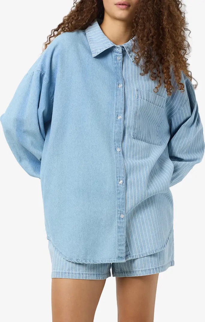 Noisy may Katri Oversize Denim Shirt | Nordstrom | Nordstrom