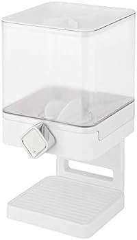 Zevro Compact Dry Food Dispenser, Single Control, White/Chrome | Amazon (US)