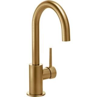 Contemporary Single-Handle Bar Faucet in Champagne Bronze | The Home Depot