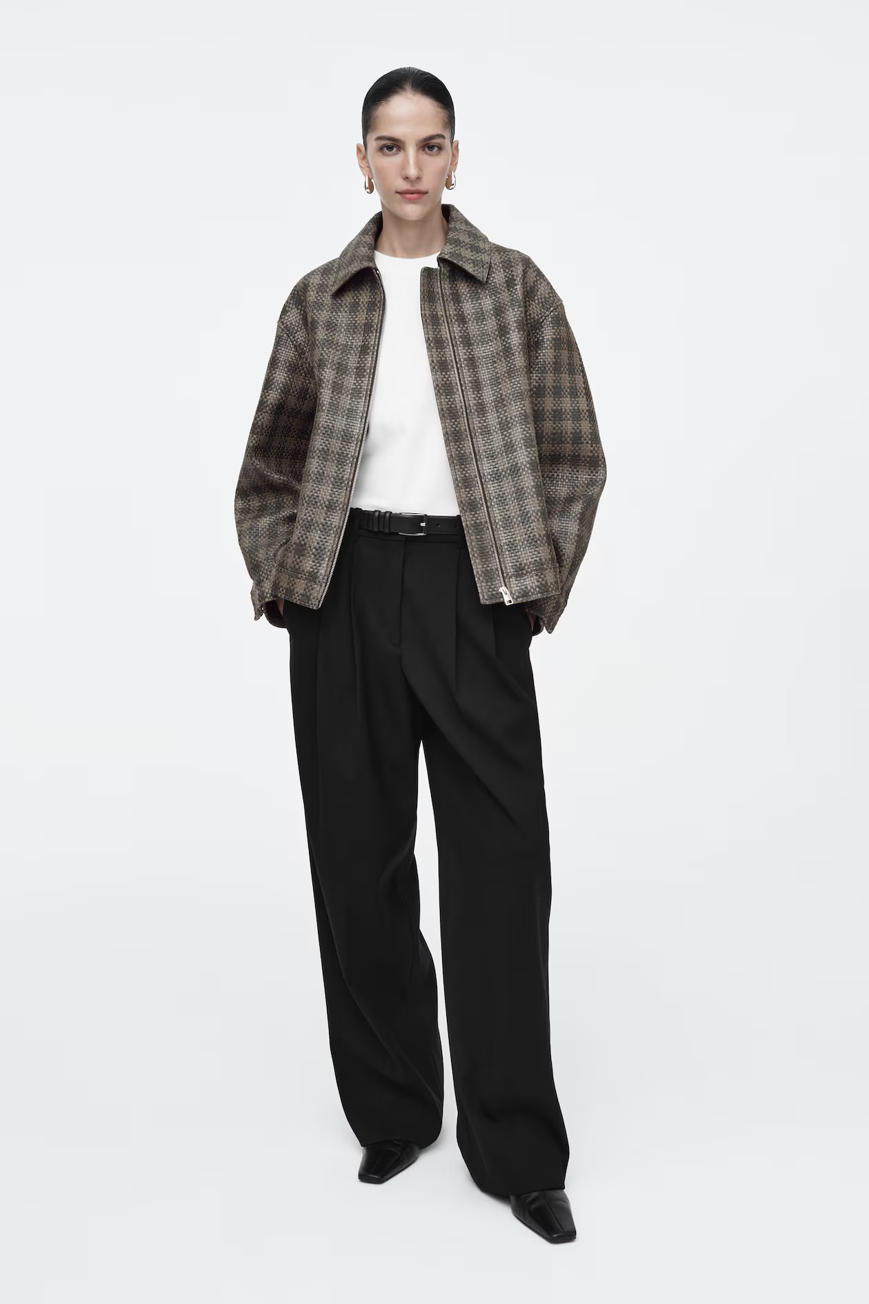 RELAXED TAILORED WOOL WIDE-LEG TROUSERS - BLACK | COS (EU)