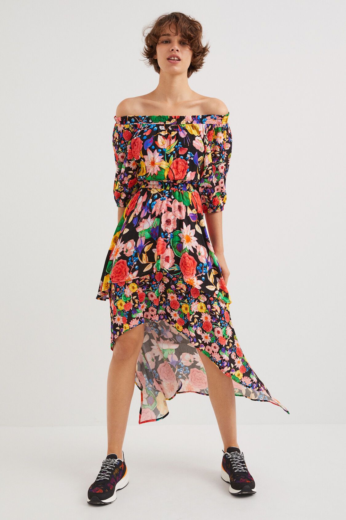 Floral layered dress | Desigual (UK)
