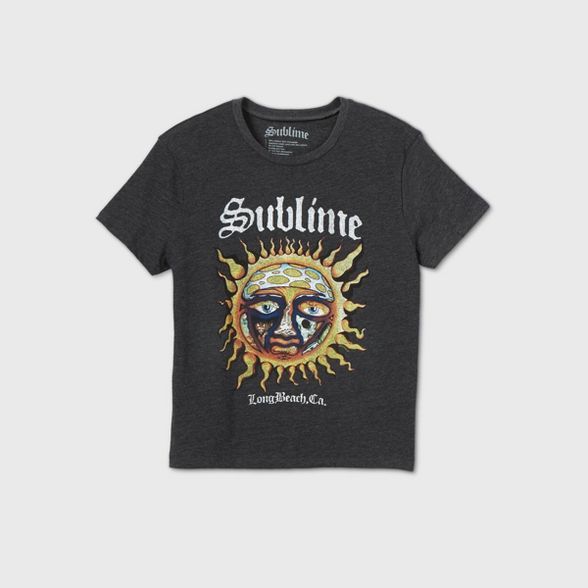 Women's Sublime Short Sleeve Graphic T-Shirt - Charcoal Heather | Target