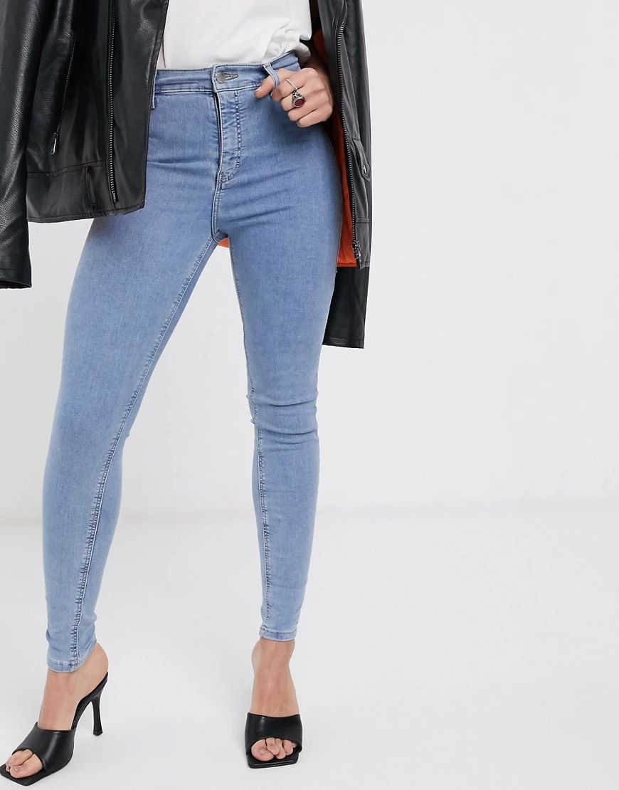 Tosphop Joni jeans in bleach wash-Blue | ASOS (Global)