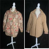 Krazy Kat Woman Brown & Pink Patchwork Quilted Jacket, Size 3x | Etsy (US)