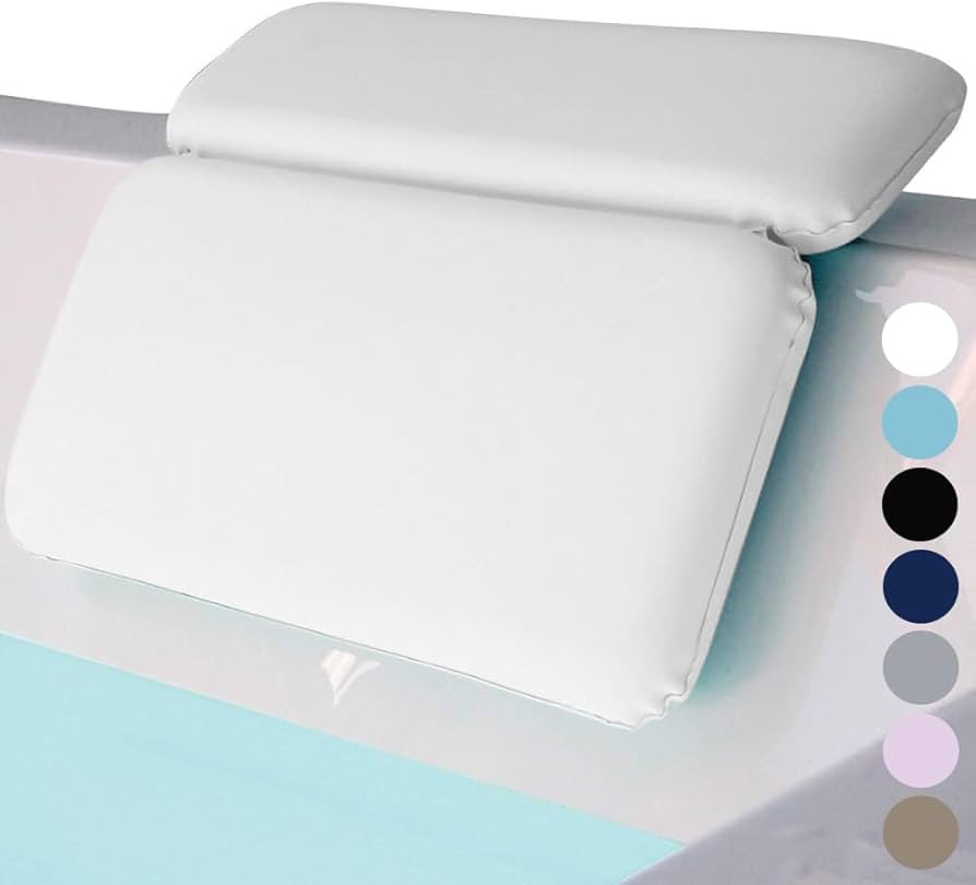 Gorilla Grip Bath Pillow for Tub, Comfortable Bathtub Pillows for Neck Head and Back Support, Str... | Amazon (US)