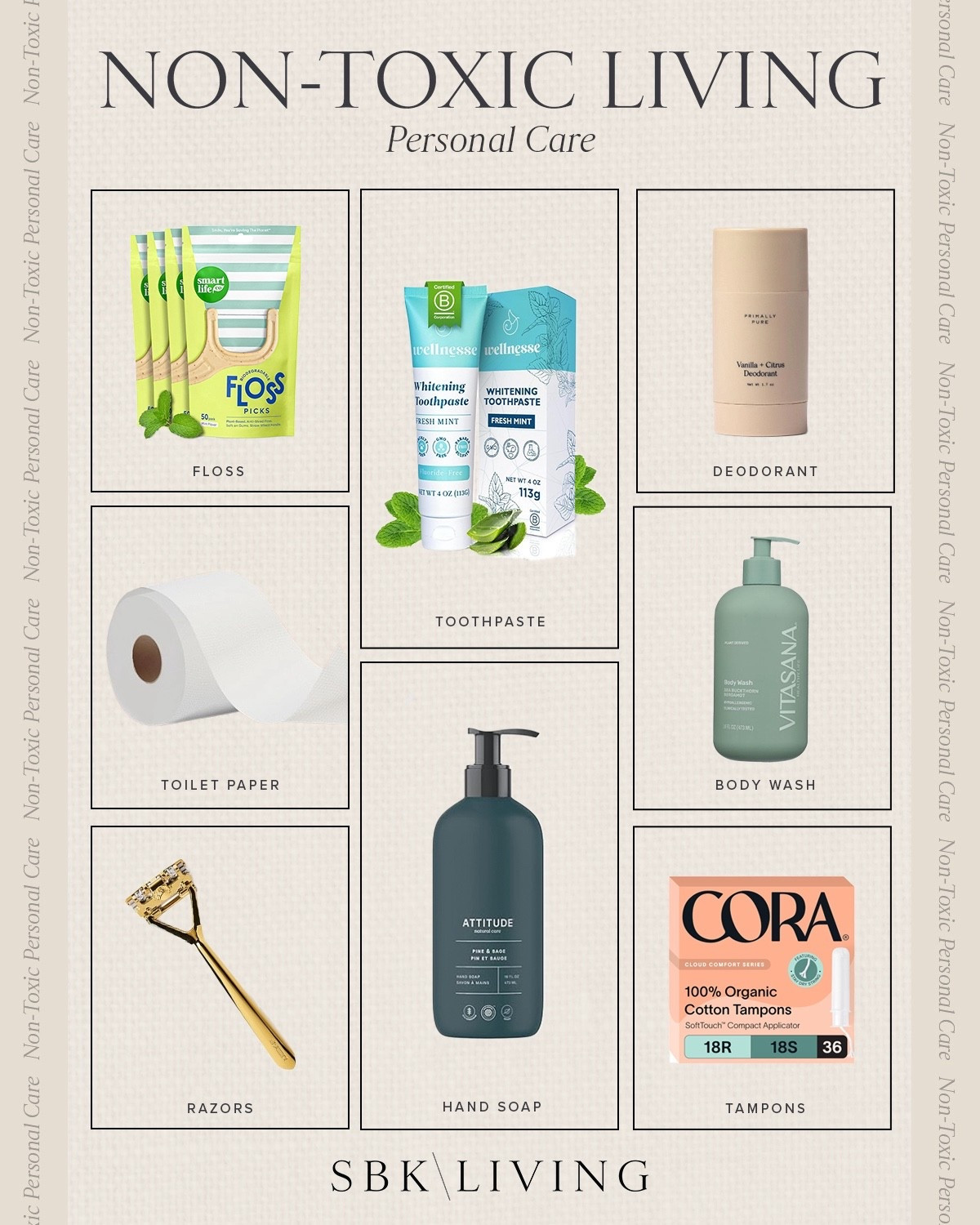 Non-toxic living personal care favorites 

Beauty
Skincare
Oral care 

#LTKmorningroutine #LTKselfcare #LTKBeauty