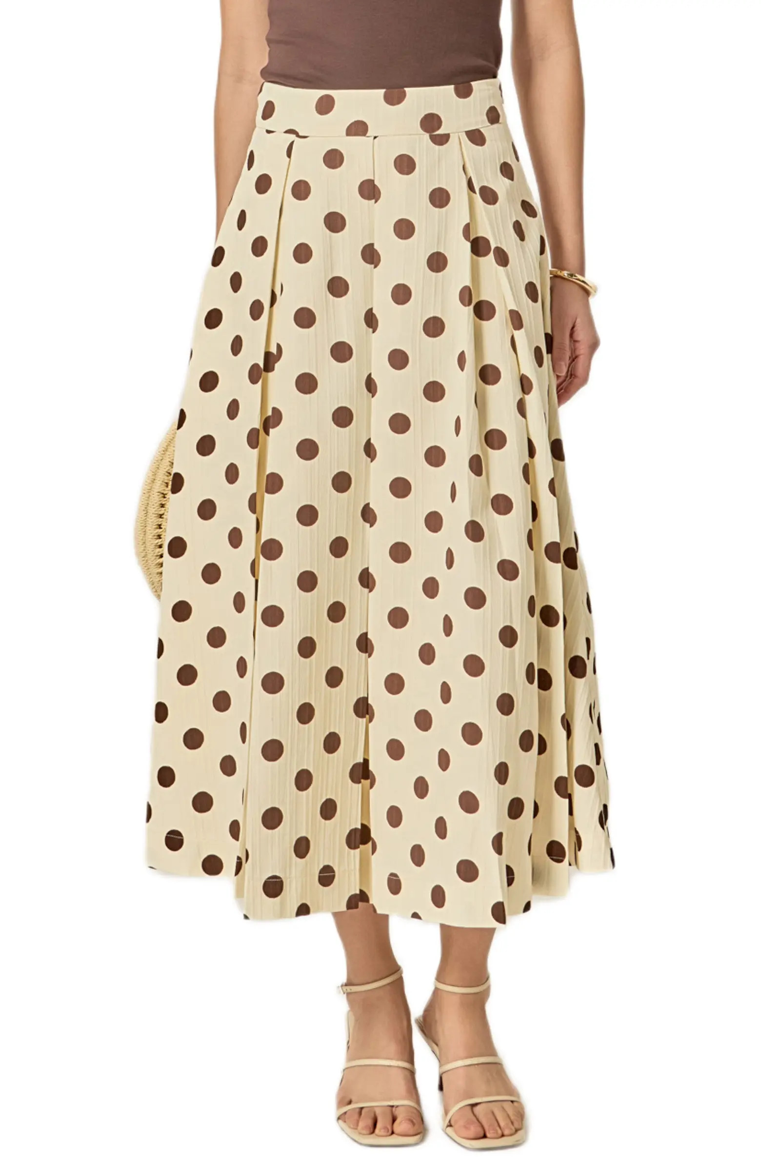 Polka Dot A-Line Midi Skirt | Nordstrom