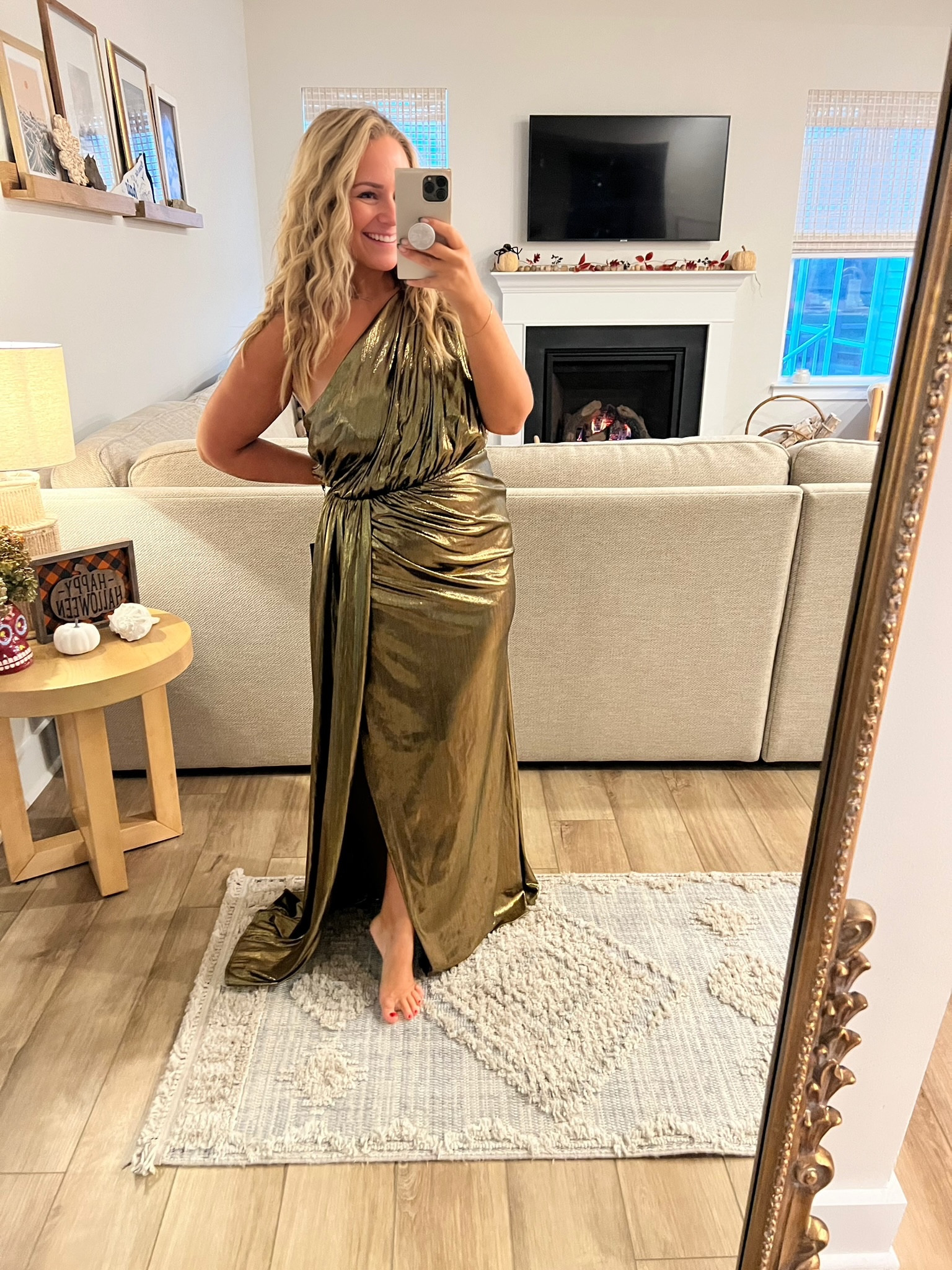 Antique gold dress from Saks Fifth Avenue 
#midsizedashion #formaldress 

#LTKstyletip #LTKmidsize #LTKCon