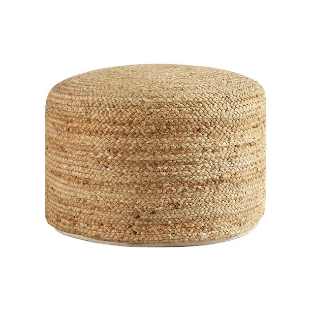MoDRN Natural Boho Round Jute Floor Pouf | Walmart (US)
