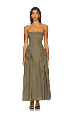 WeWoreWhat Strapless Corset Ruched Dress in Dark Grey from Revolve.com | Revolve Clothing (Global)