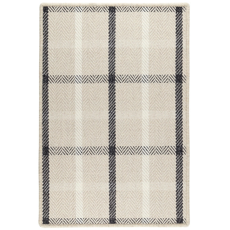 Jackson Beige/Charcoal Woven Wool Custom Rug | Annie Selke