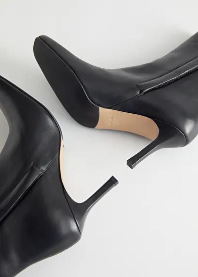 Thin Heel Leather Boots | & Other Stories US