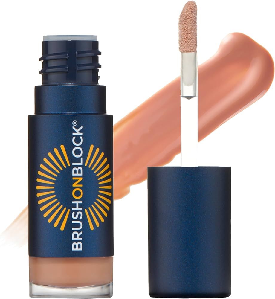 Brush On Block Sun Protection Lip Oil, Broad Protection Hydrating SPF 30 Sunscreen, Nude Tint | Amazon (US)