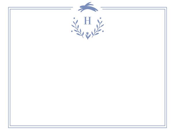 "Classic Baby Monogram" - Customizable Children's Stationery in Blue by Susan Brown. | Minted