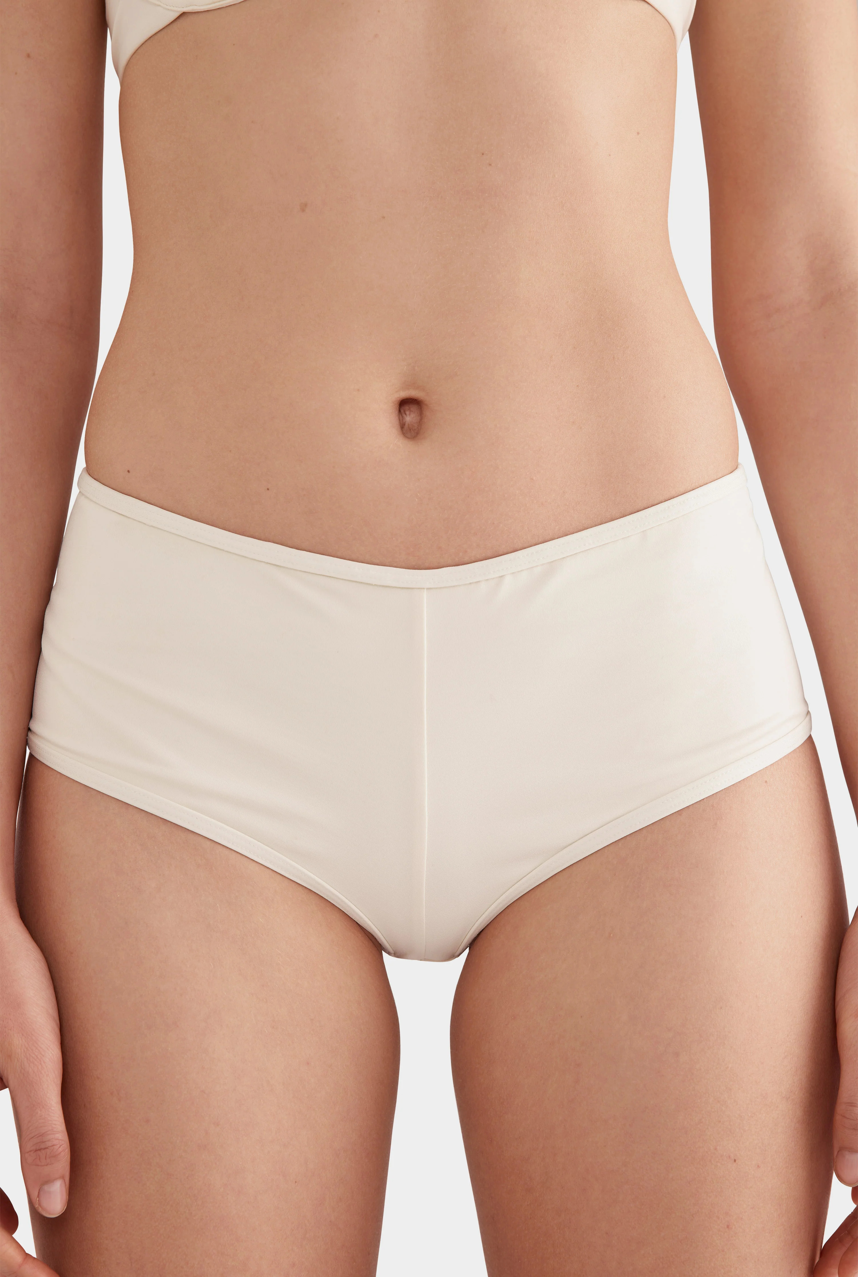 Womens Boyleg Swim Bottom Cream | Venroy | Venroy AU