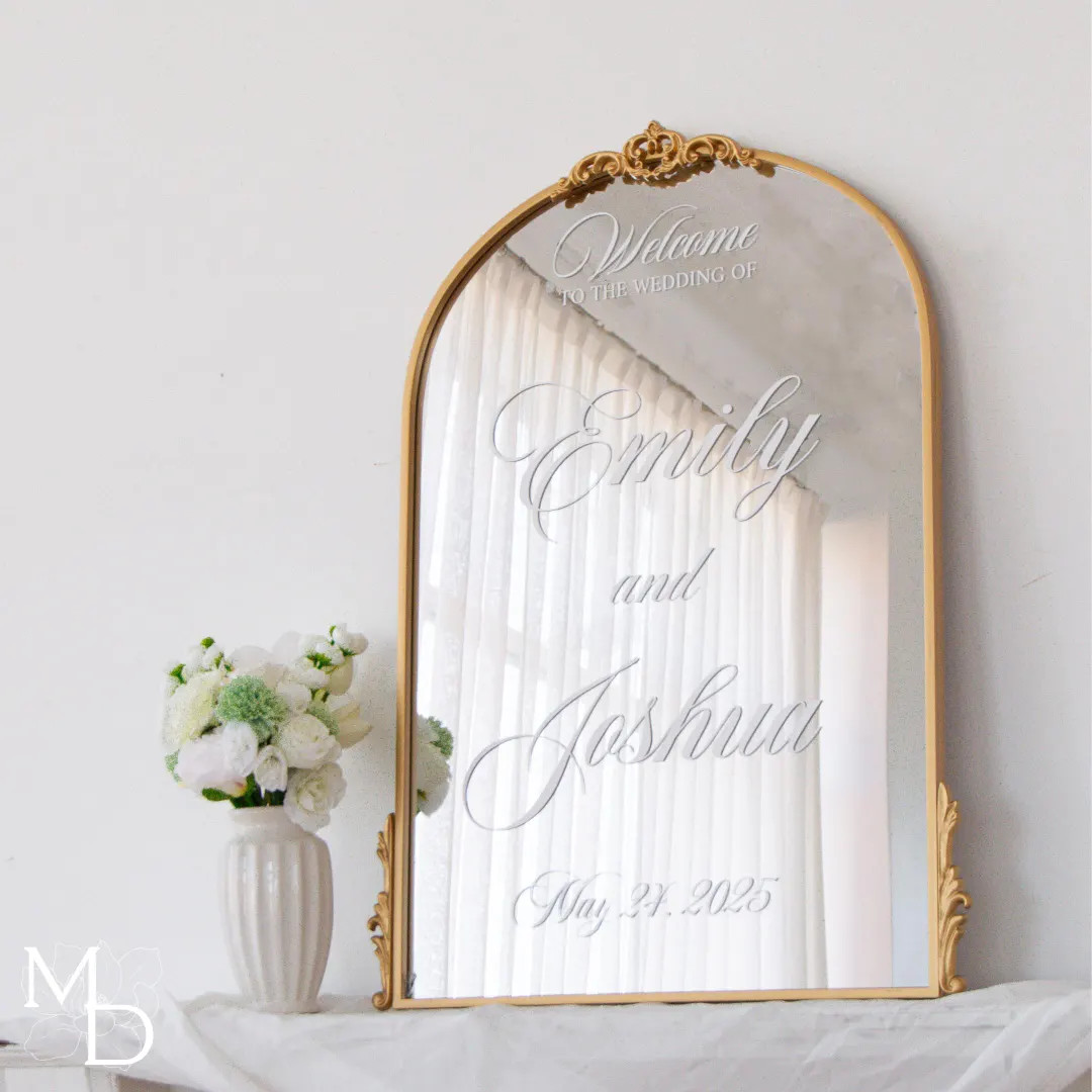 Wedding Mirror Sign, Wedding Welcome Sign Mirror, Elegant Wedding Mirror, Wedding Ceremony Sign, ... | Etsy (US)