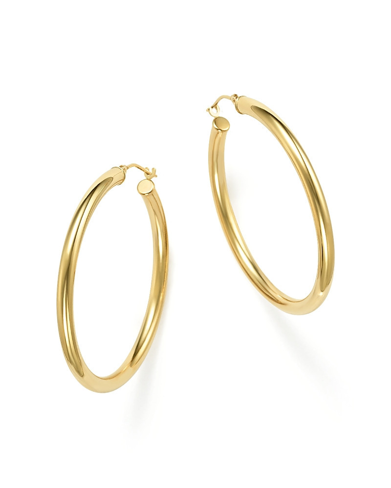 14K Yellow Gold Round Hoop Earrings | Bloomingdale's (US)