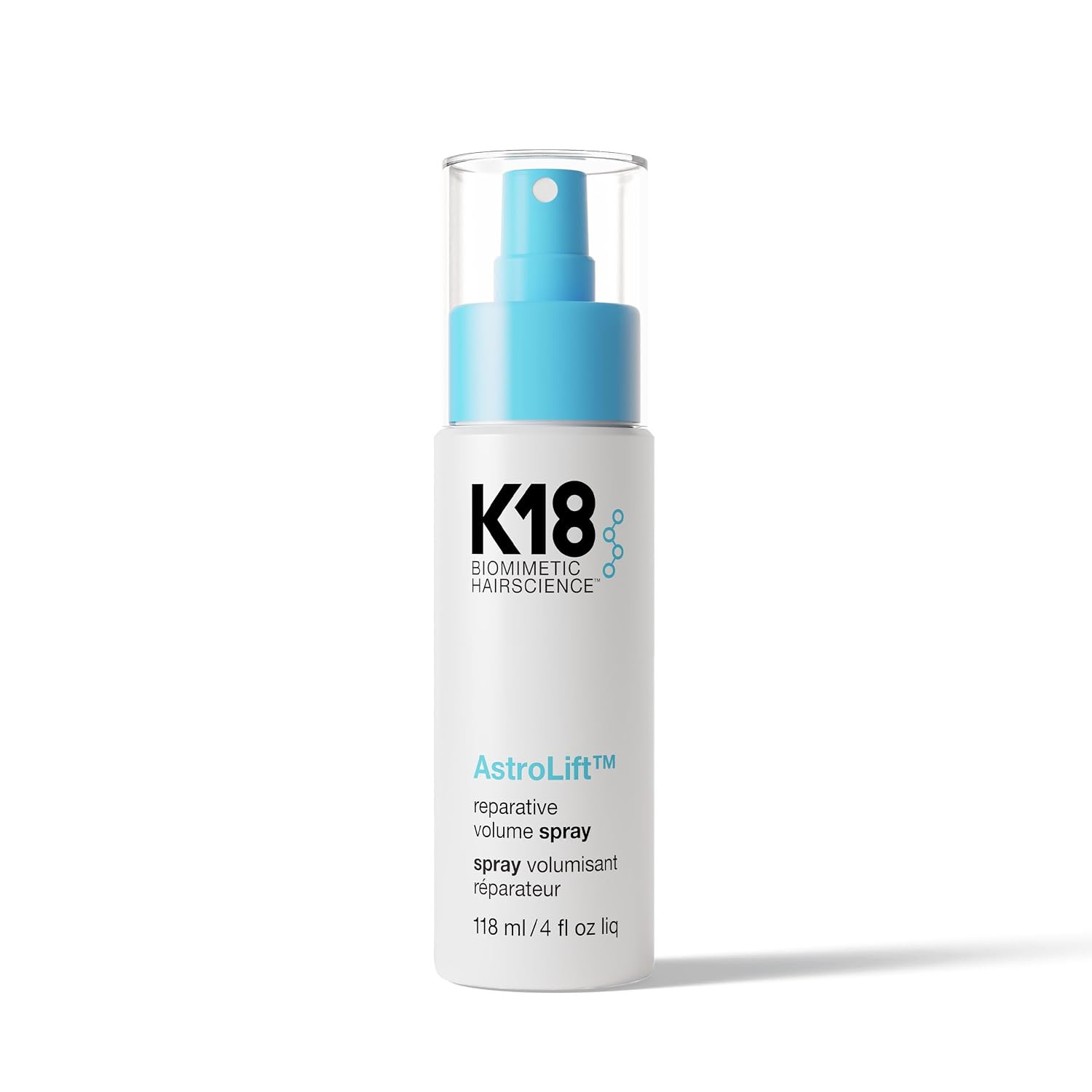 K18 AstroLift™ Reparative Volume Spray, 2-Day Hair Thickening + Hold For Thin, Fine, Fragile Hair, Non-Sticky, Non-Crunchy, Humidity-Resistant Volumizing Spray, 4 Fl Oz | Amazon (US)