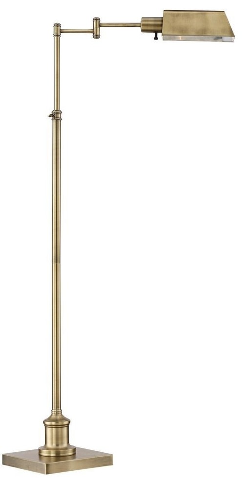 Traditional Aged Brass Pharmacy Floor Lamp With Adjustable Swing Arm | Houzz (App)