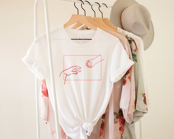 Adam Creation Shirt, Cat Mom Shirt, Creation of Hand, Funny Cat Shirt, Cat Lover Gift for Women, ... | Etsy (US)