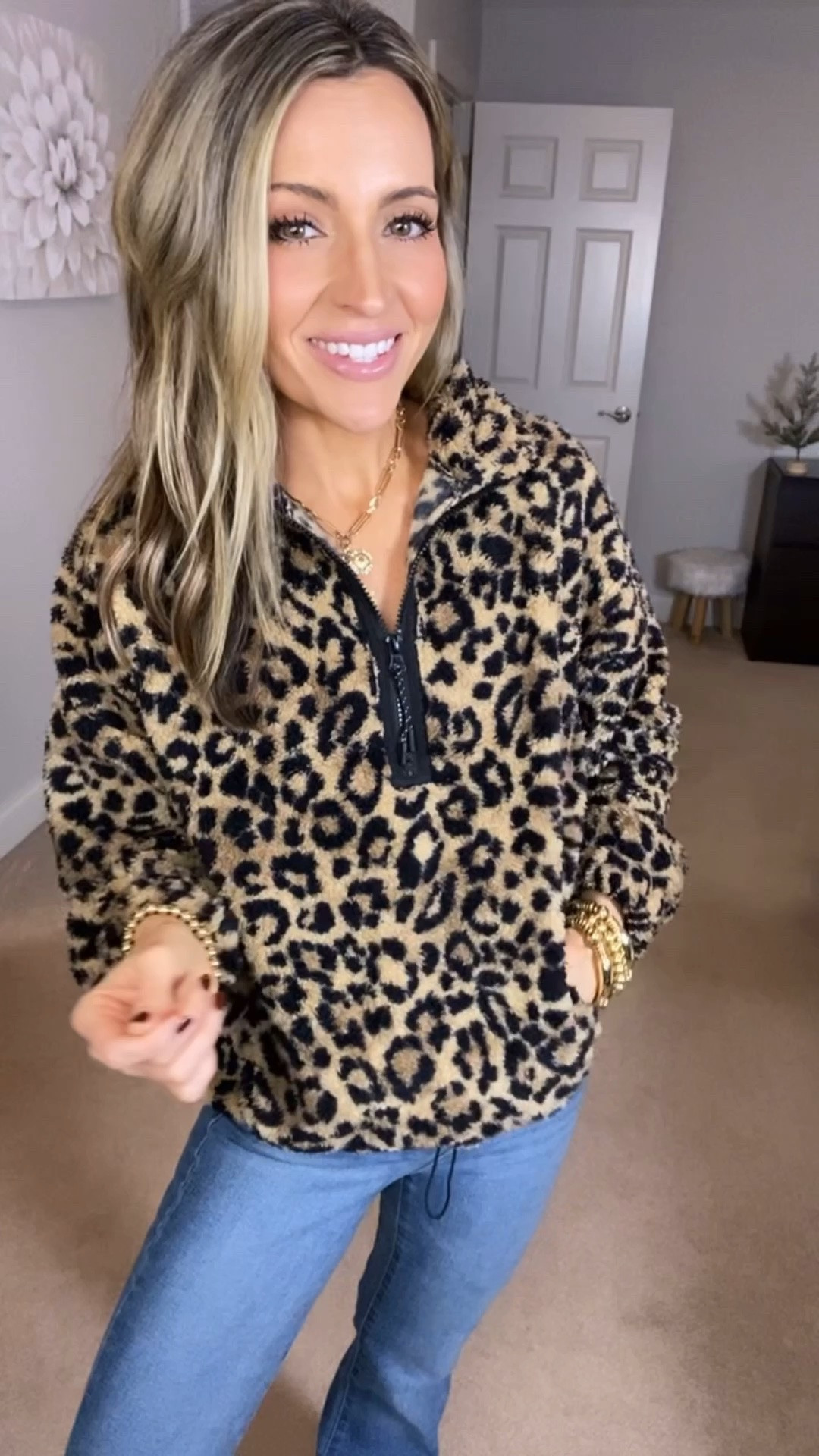 YAY! The coziest sherpa pullover restocked & only $12! Comes in the cutest polka dot print this year too! Wearing xs

#LTKSeasonal #LTKSaleAlert #LTKootd