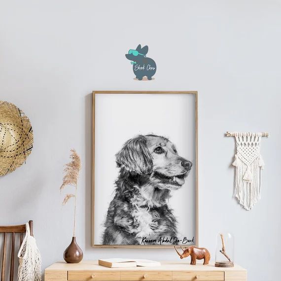 Custom Pet Gift, Dog Mum, Dog Sympathy, Custom Dog Portrait Digital, Dog Gift For Him, Custom Pet... | Etsy (US)