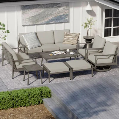 Mariene 7 - Person Outdoor Seating Group with Cushions | Wayfair North America