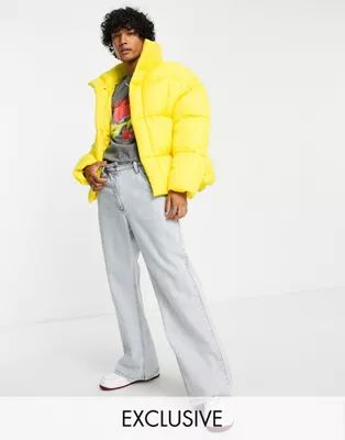 COLLUSION puffer jacket in yellow | ASOS (Global)