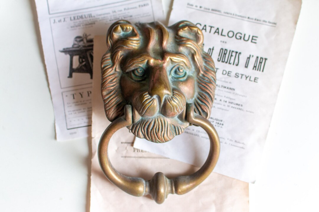 Vintage Italian Brass Lion Door Knocker | High-quality Leo Zodiac Design, Medium Size, Astrologic... | Etsy (US)